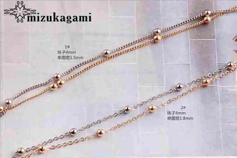 01Silver Alloy Beads Tassel Fine Chain Golden Silver 10 Meter/lot For DIY Fashion Tassel Drop Earrings Jewelry Making Accessories - Цвет: 01Silver