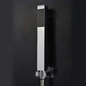 Ручная душевая лейка, насадка для душа, смеситель для ванной, аксессуары, твердая латунь, хромированная, квадратная, ручные насадки для душа