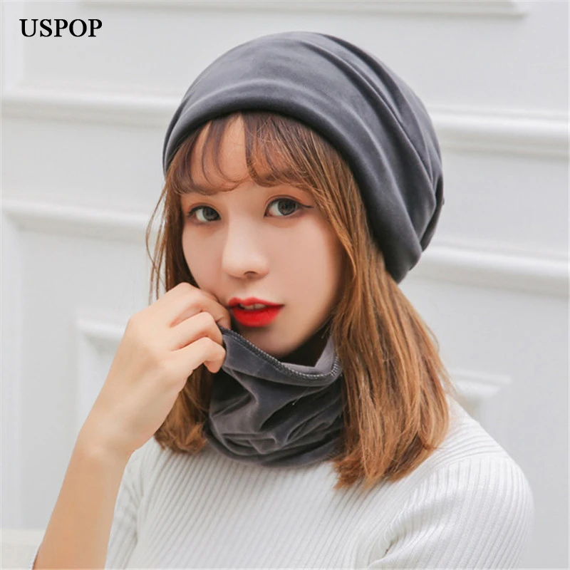 2018 новейший модный зимний набор шапки и шарфа Женская Повседневная Лыжная