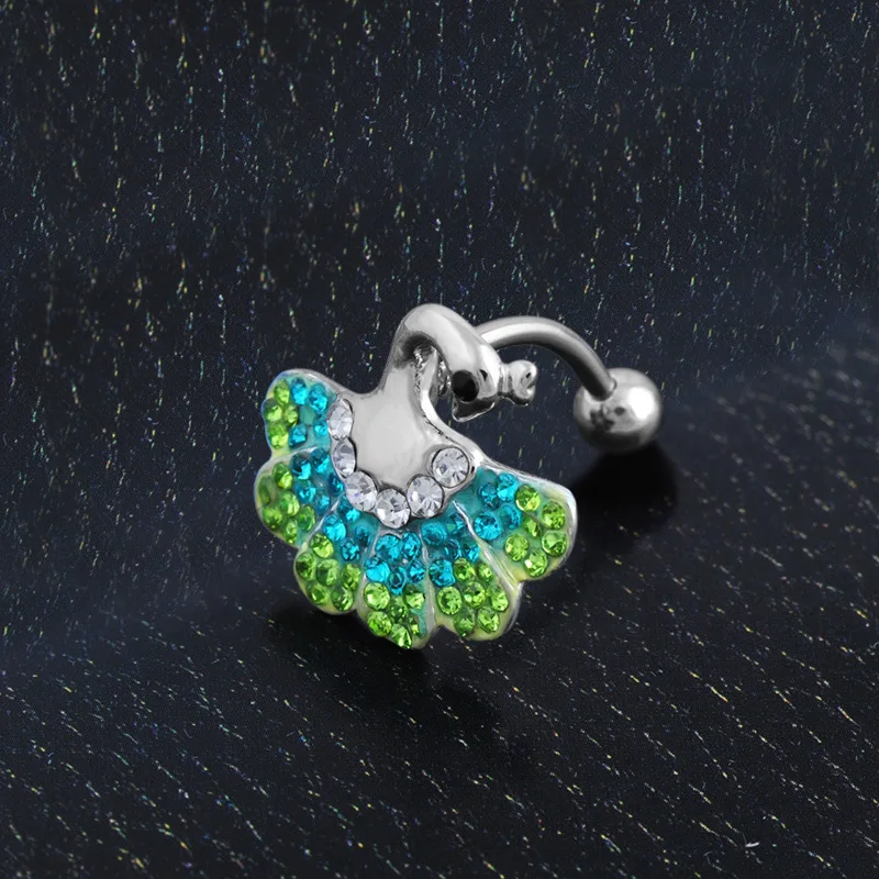 Серьги для тела с павлиньим пупком серьги пупка пирсинга живота|piercing ombligo|navel belly