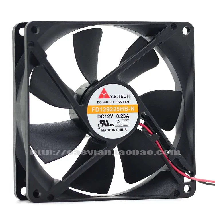 NEW Y.S.TECH FD129225HB-N 12V 0.23A 9CM 9025 2lines охлаждающий вентилятор