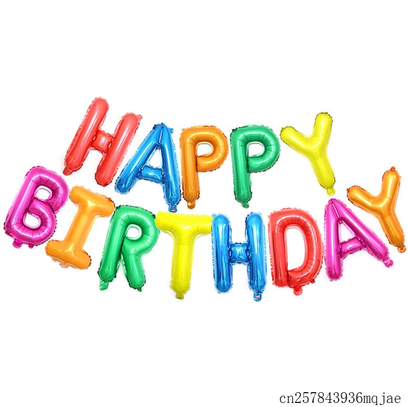 16 дюймовые буквы строительные воздушные шары С Днем Рождения Алфавит украшение