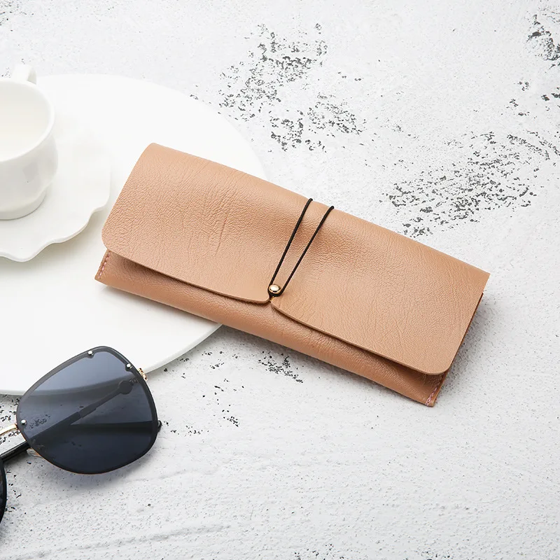 Разноцветный Чехол для очков из ПВХ и кожи стильная замшевая складная сумка