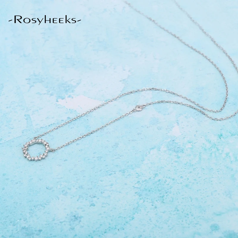 S925 Стерлингового Серебра Ожерелья Циркон Гипоаллергенный Ожерелье Женщина