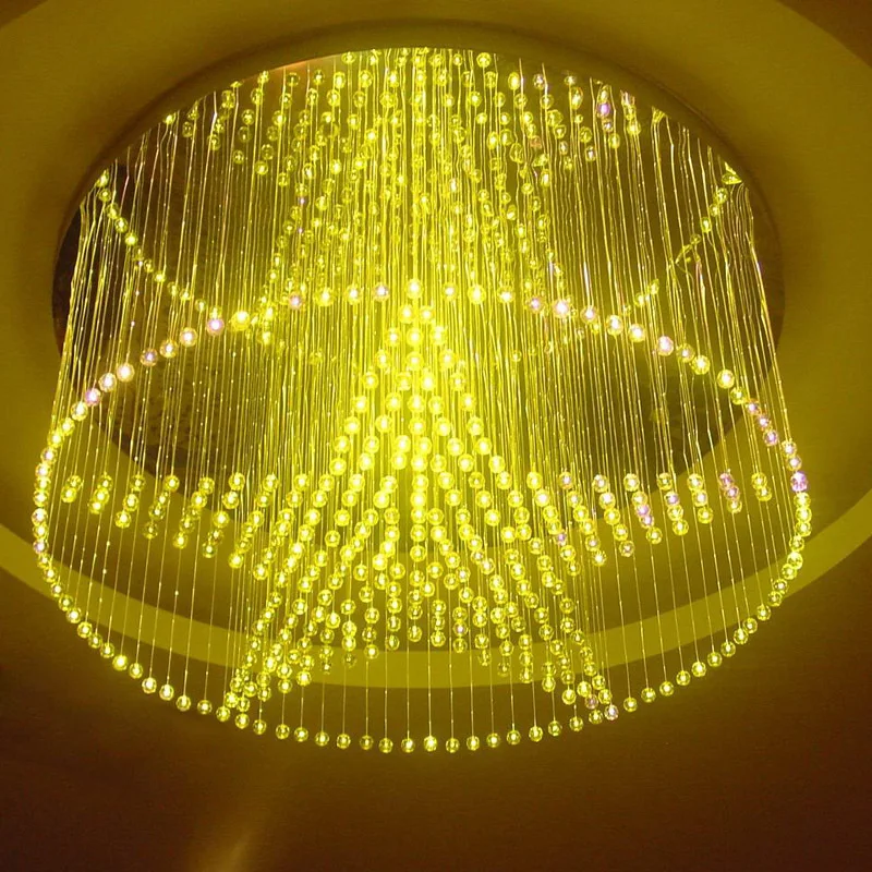 

Modern Wireless Chandelier Ceiling Decoration FY-27-003 120pcs 0.75mm*3 4M LED Fiber Optic Pendant Lamp Ceiling Light