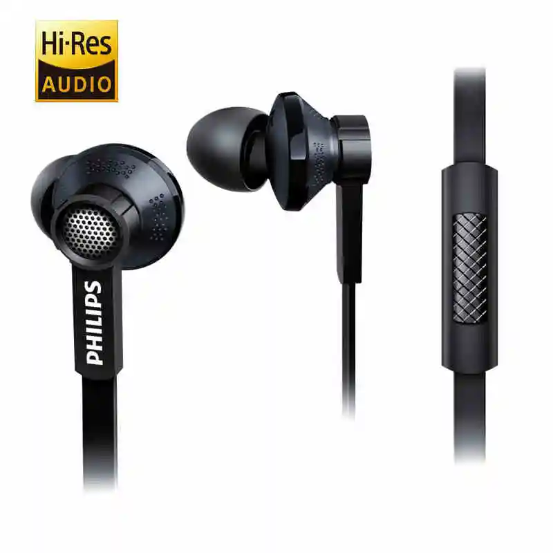 Оригинальные Наушники Philips Tx1 HiRes с высоким разрешением HIFI Fever, наушники с шумоподавлением для телефона samsung Xiaomi - Цвет: TX1  Black