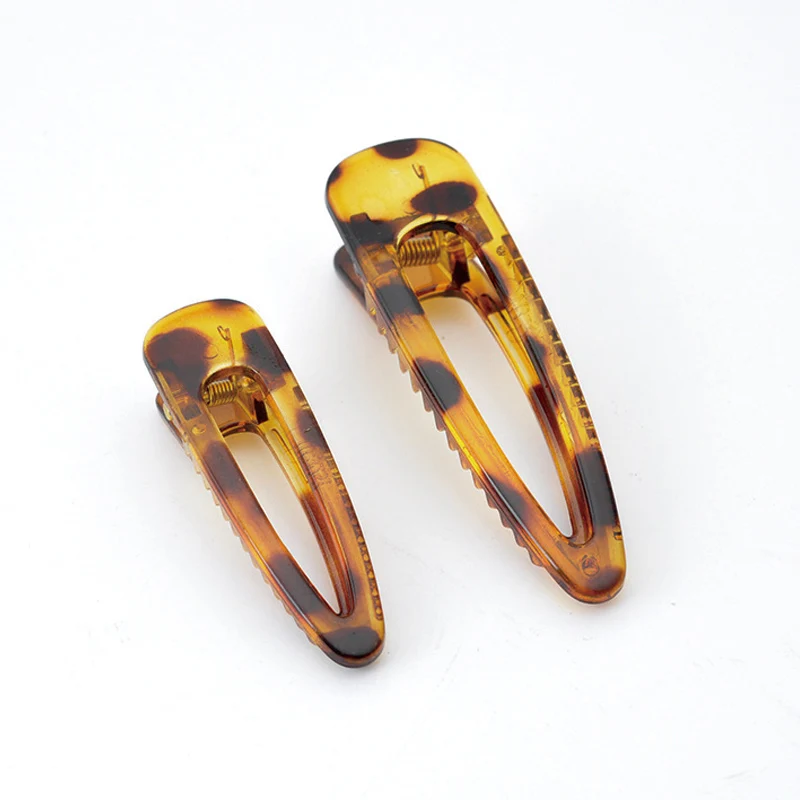 

leopard print hollow hairpin Korean ins Internet Celebrity clip a word clip simple personality Liu Hai clip woman
