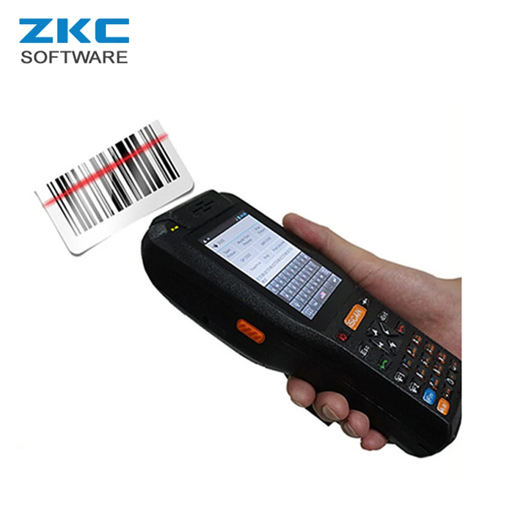 WCDMA 4G Android беспроводной мобильный ручной КПК со встроенным термопринтером ZKC