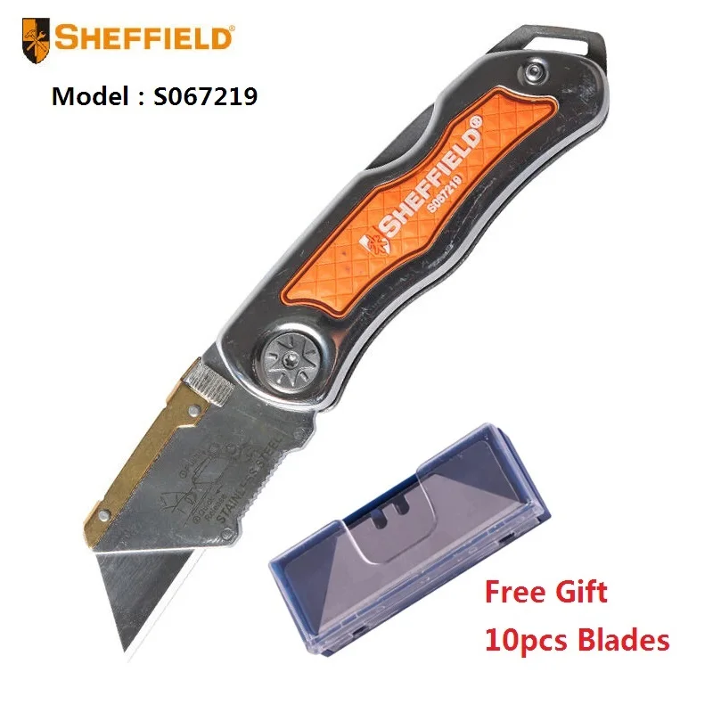 Knife S067219 Шеффилд Универсальный складной нож SK5 стальной нож сверхмощный нож многофункциональный нож для резки бумаги в принтере инструмент с 10 лезвиями - Цвет: Knife S067219