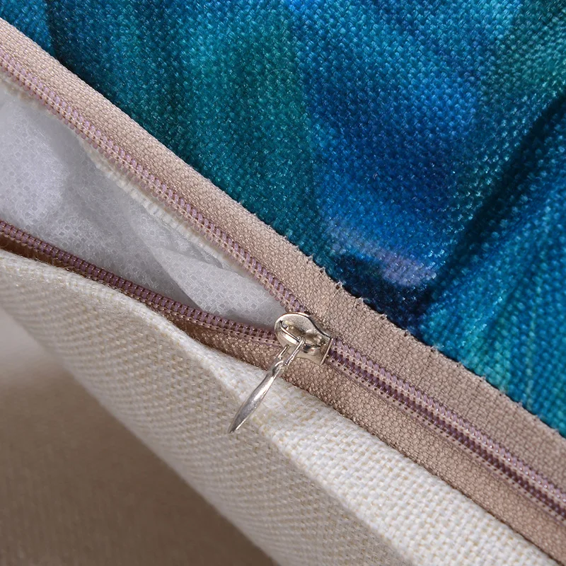 ADQKCLY прозрачный льняной набивной чехол для подушки с зелеными листьями 43*43 см