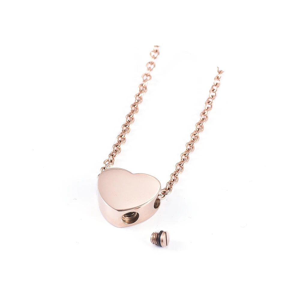LKJ9942 Two Sides Flat Mini Cremation Heart Black/ Engravable Pet Jewelry Women Accessories Necklace for Ash Keepsake | Украшения и
