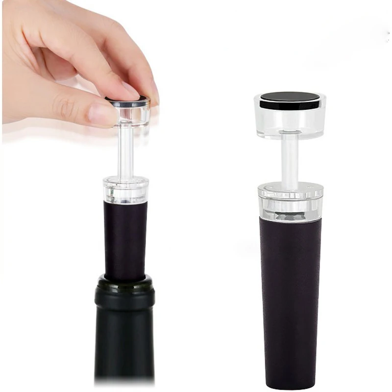 

Red Wine Vacuum Retain Freshness Bottle Stopper Champagne Preserver Air Pump Silica gel and ABS Sealer Plug F3