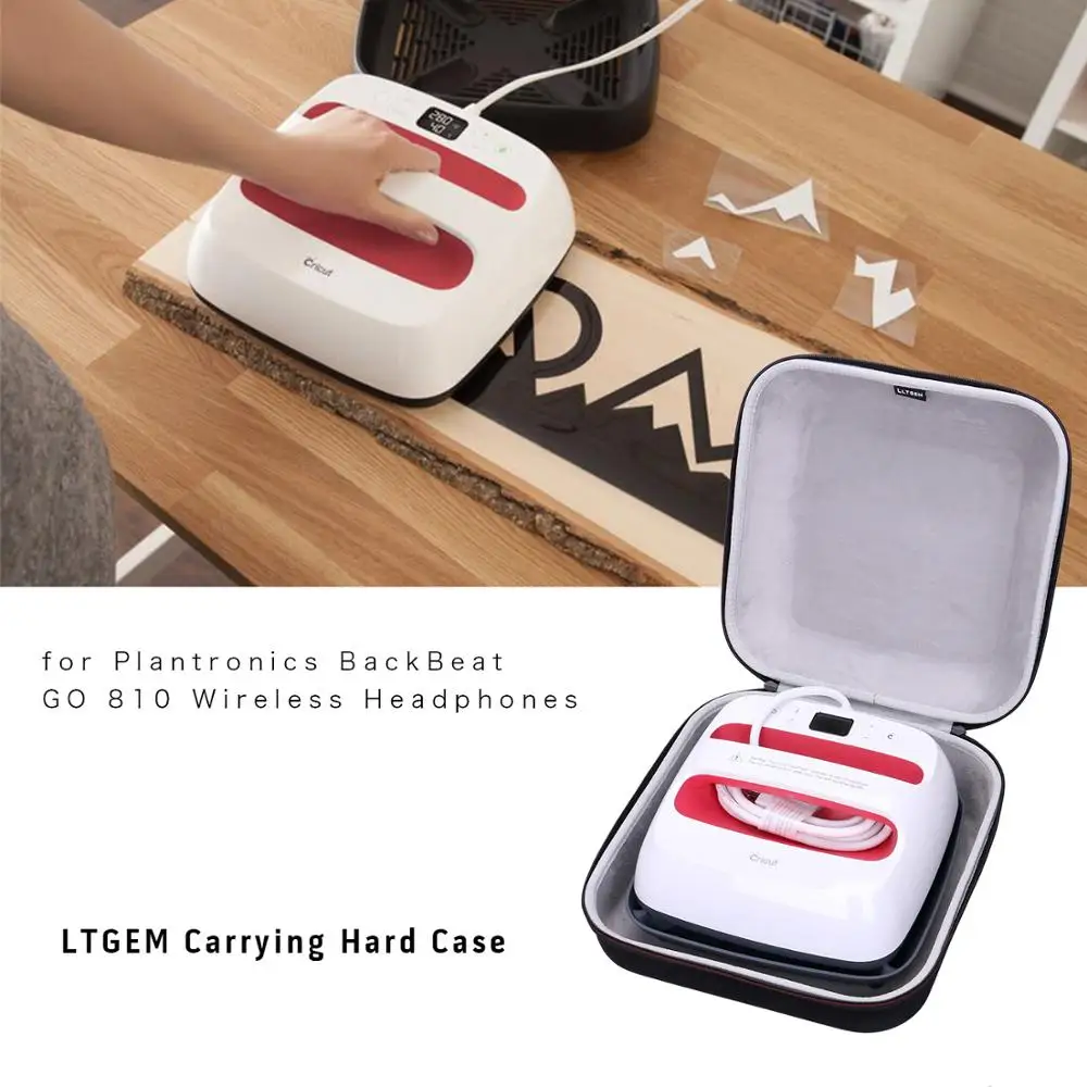 LTGEM EVA черный Жесткий Чехол для переноски Cricut EasyPress 2 (9*9 дюймов)|Сумки