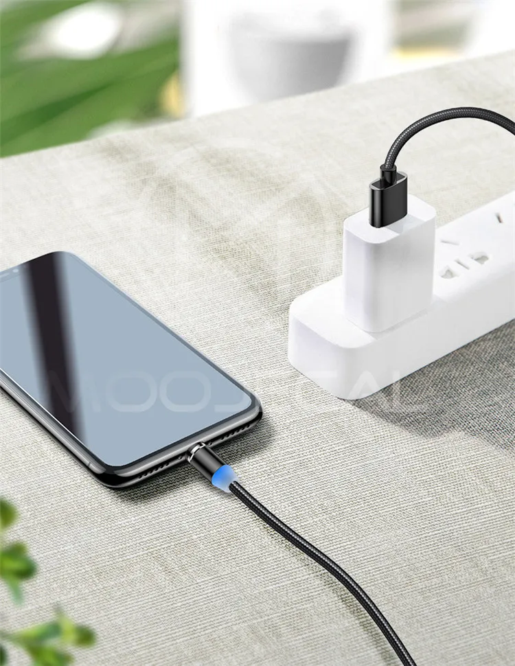 MOOJECAL магнитный кабель магнитная зарядка usb-кабель Для Xiaomi Redmi Samsung s9 Магнит зарядное устройство Для iPhone XS X XR 8 7