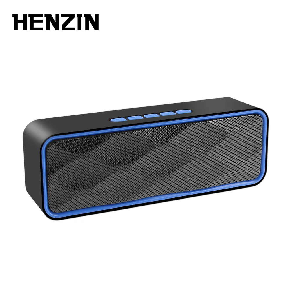 Портативная Bluetooth Колонка HENZIN беспроводная стерео колонка FM радио USB AUX TF карта