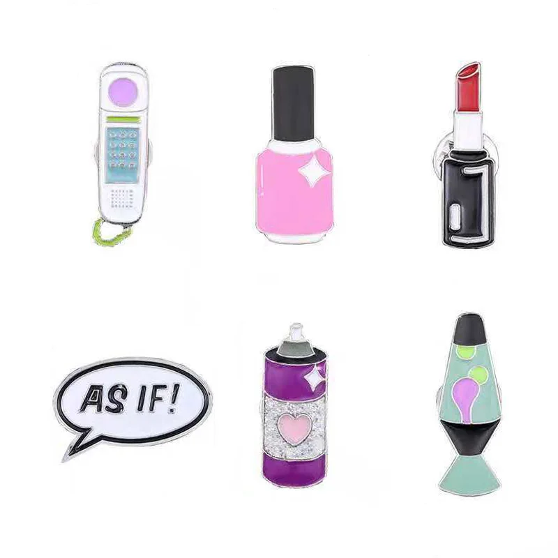 1 шт. Мультяшные значки классные с распылителем для телефона брошь рюкзака женщин