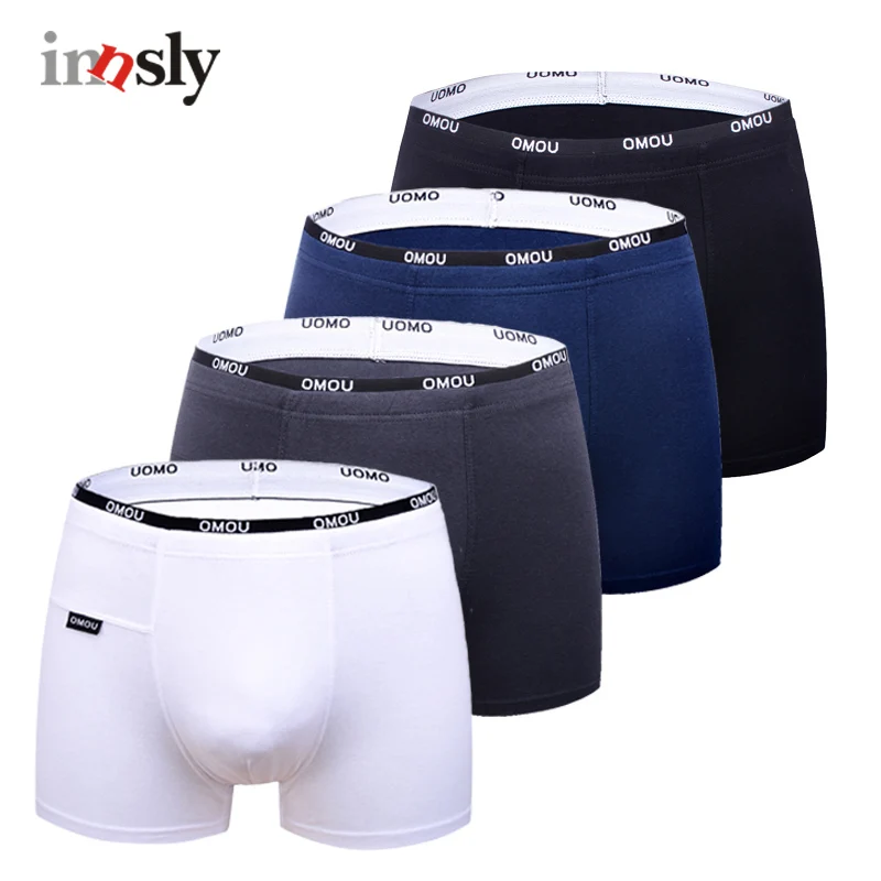 Мужские боксеры большого размера 3шт./упак. Innsly мужское нижнее белье хлопковые