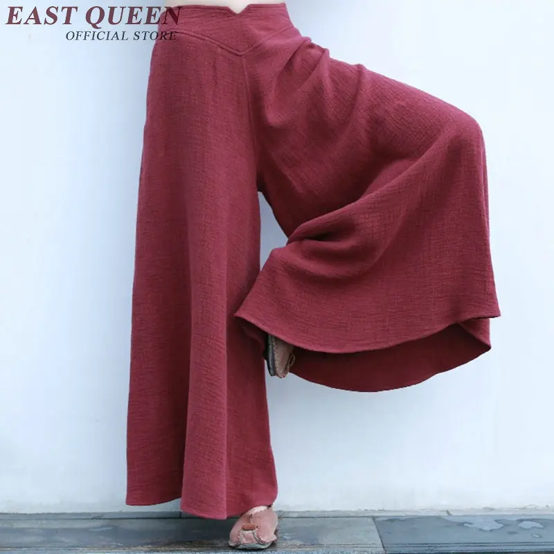 Широкие льняные женские брюки Новое поступление повседневные длинные NN0469 CE|pants