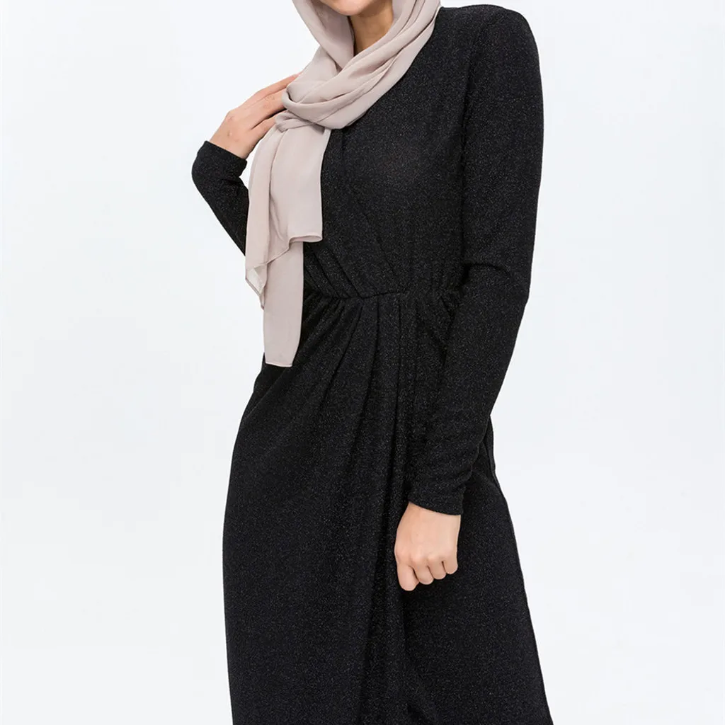 Мусульманское женское скромное платье макси Abaya Турция Дубай мусульманский