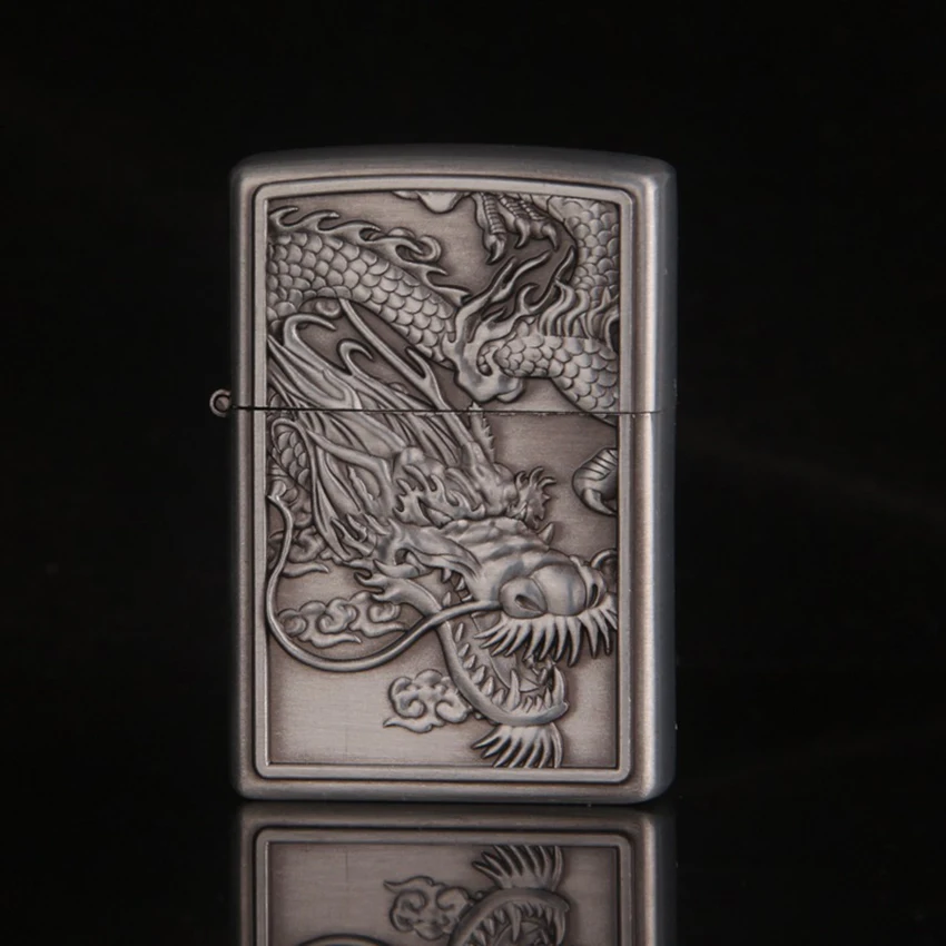Оригинальная китайская зажигалка с кремнем дракона 1 шт. Классическая