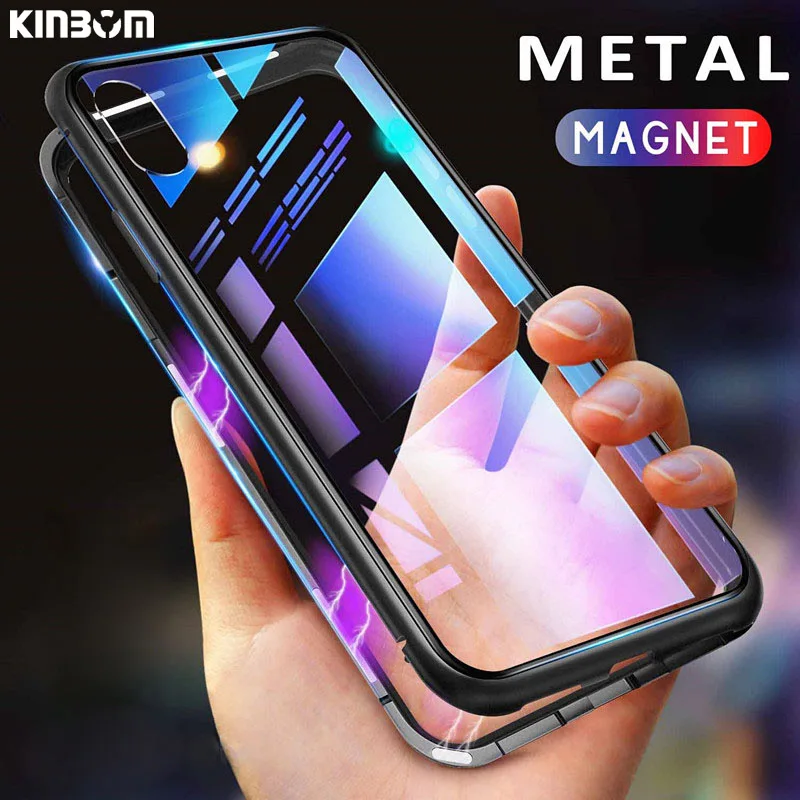 Чехол-книжка KINBOM с металлическими краями и магнитной рамкой для Galaxy samsung M30 A50 J4 Plus
