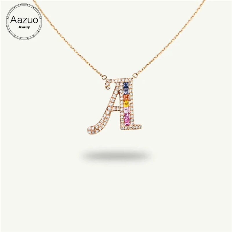 Aazuo 18K розовое золото натуральный сапфир рубин настоящий бриллиант Оригинальное