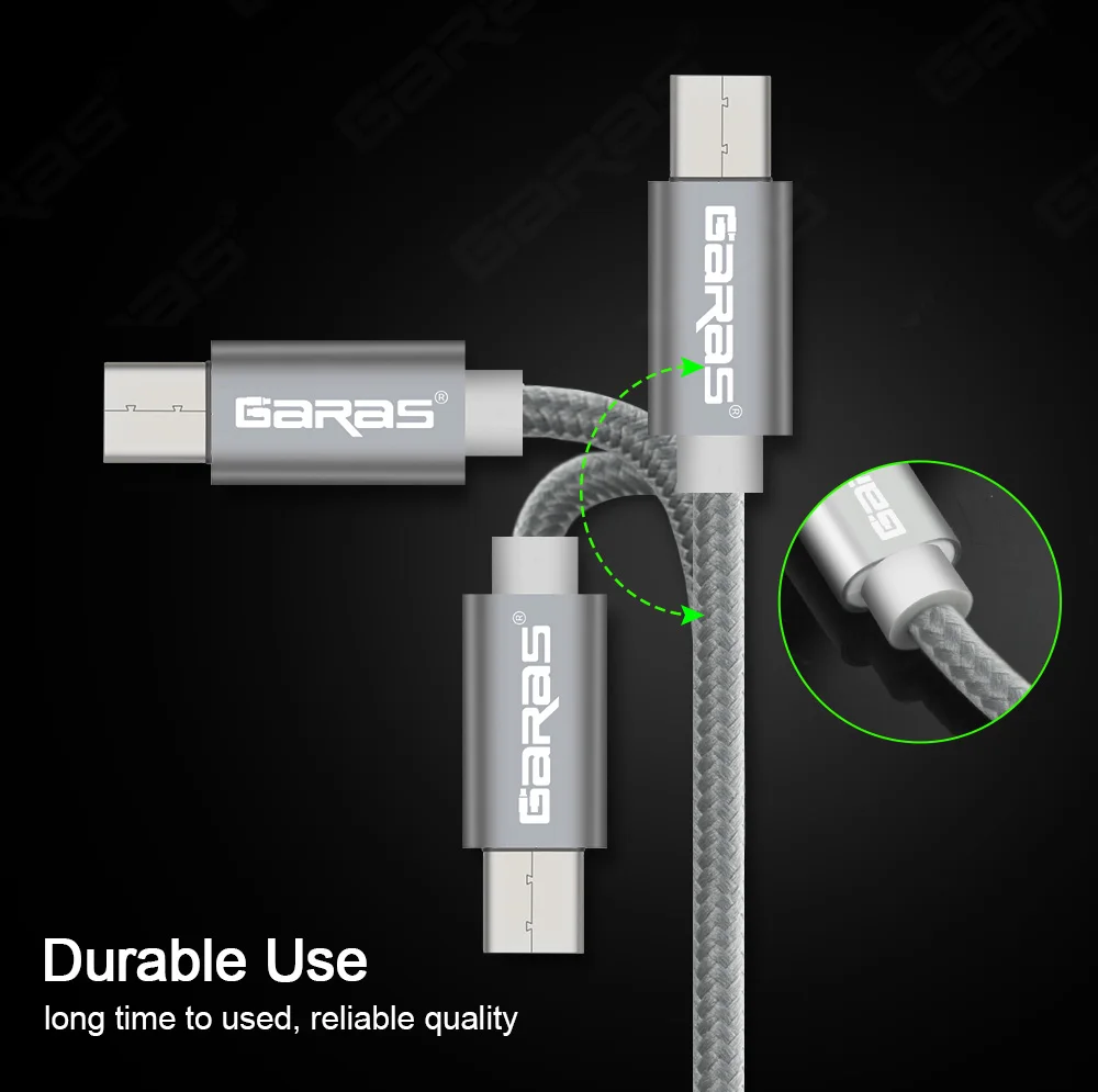 GARAS кабель usb type кабель 3A быстрое зарядное устройство/кабель для передачи данных для iphone/Micro/type C для huawei/Xiaomi/samsung USB C мобильного телефона