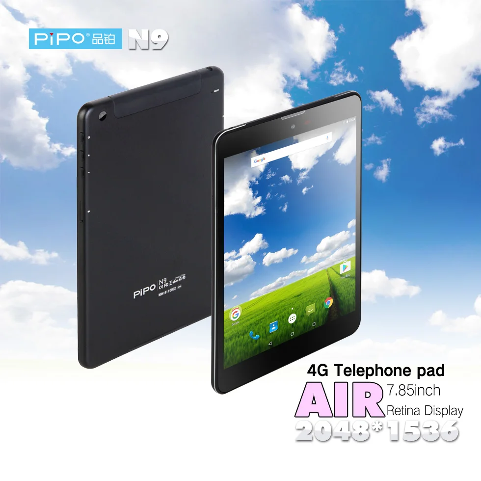 7,85 retina 2048*1536 Pipo N9 4G телефонный звонок планшетный ПК Android 5. 1 3g 32G MTK8752 Восьмиядерный Cortex A53 GSM/GPRS/EDGE/WCDMA/HSPA