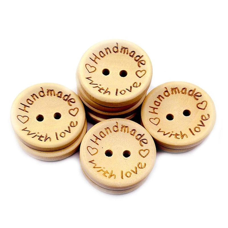Деревянные пуговицы ручной работы 50 шт./лот натуральные цвета деревянные