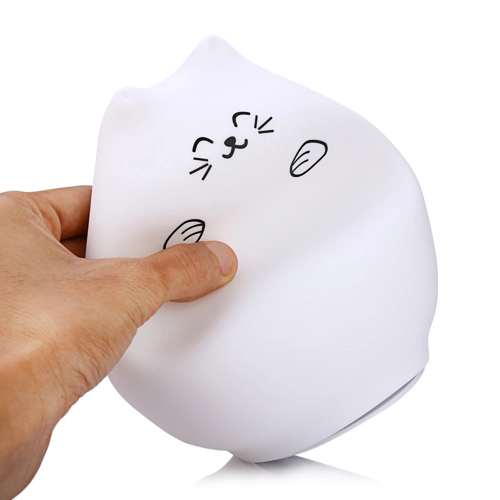 Популярный светодиодный USB Перезаряжаемый ночник с милым котом яркий