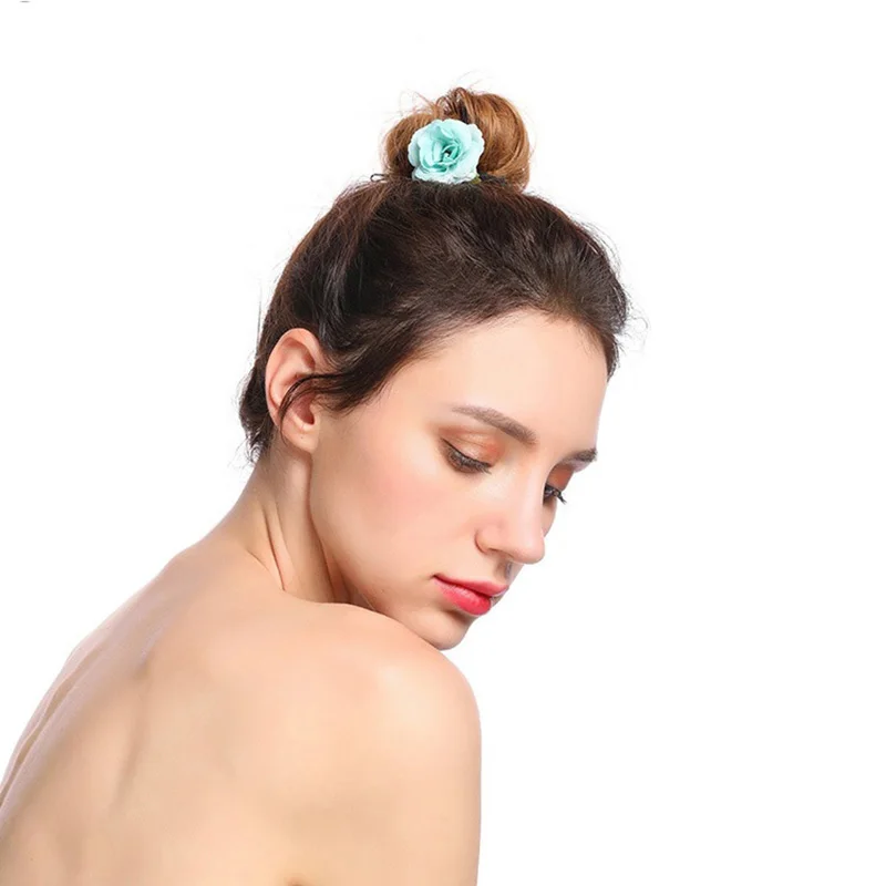 

Новые цветочные резинки для волос, милые эластичные резинки для волос, держатель для хвоста, резиновая резинка для волос, милый бандо, женск...