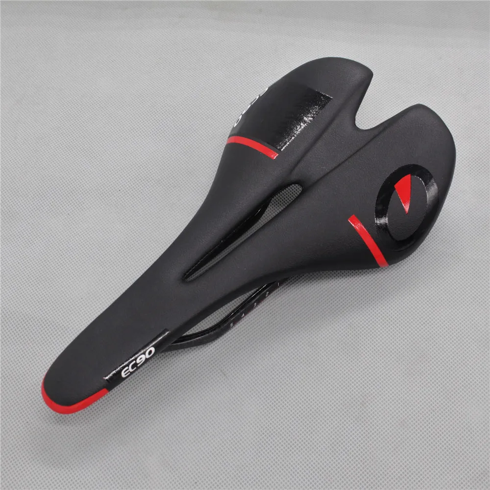 EC90 Carbon Fiber Road Bike Saddle Cycling MTB Bicycle Front Seat Hollow cycling saddle White/Black Parts | Спорт и развлечения