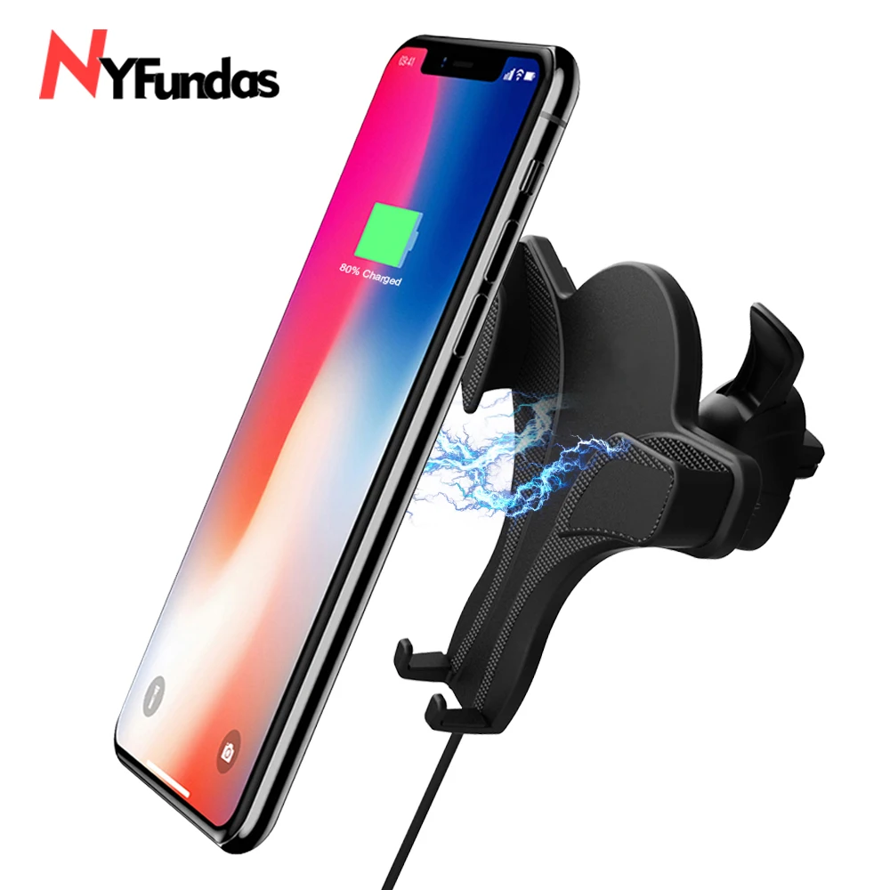 NYFundas 2в1 автомобильное беспроводное зарядное устройство для Samsung Gaxary S9 S8 Plus Note 9 S7