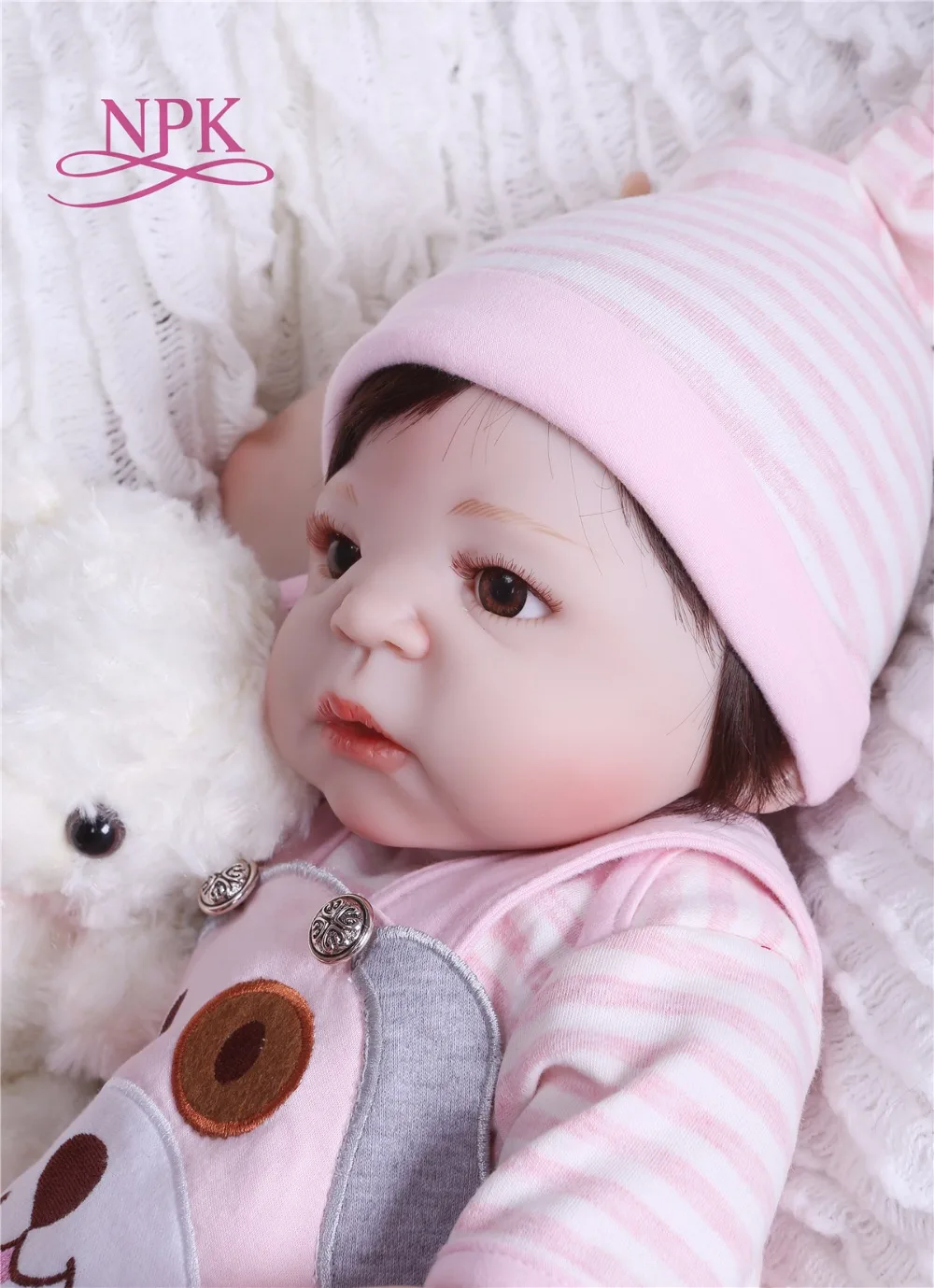NPK 57 см полное Силиконовое боди для малышей bebe кукла натуралистичные куклы в виде новорожденных младенцев игрушки для девочек тело для детей Рождество или подарок на день рождения игрушка для ванной
