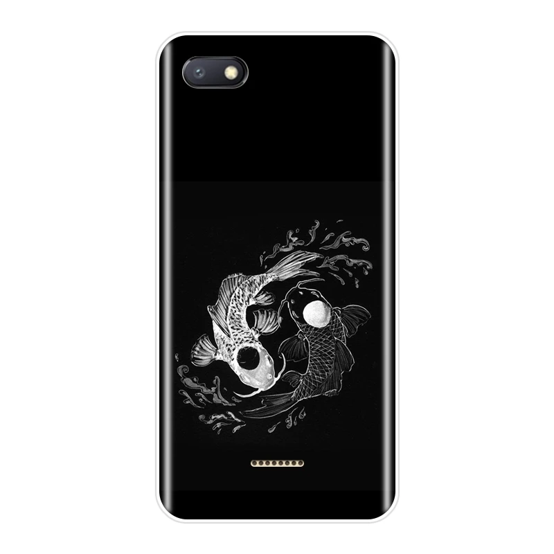 Задняя крышка для Pocophone F1 Xiaomi Redmi S2 6A 5 Plus 4A Fish мягкий силиконовый чехол телефона Note