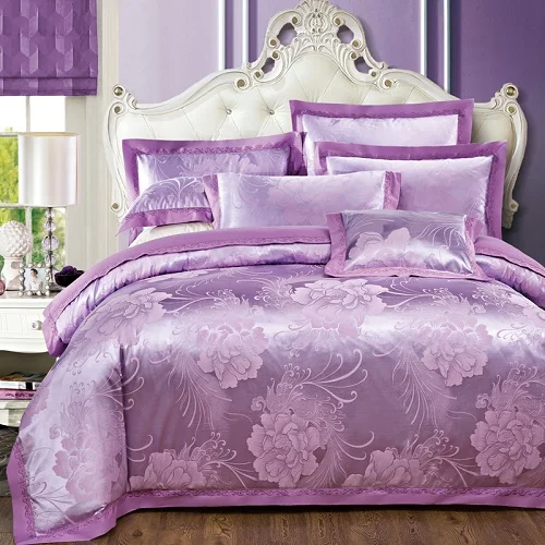 bedding set 5 Сатин, хлопок, золотой пододеяльник, хлопок, простыня, queen king size, 4 шт., набор постельного белья, роскошная вышивка, набор постельного белья, подушка, shams - Цвет: bedding set 5