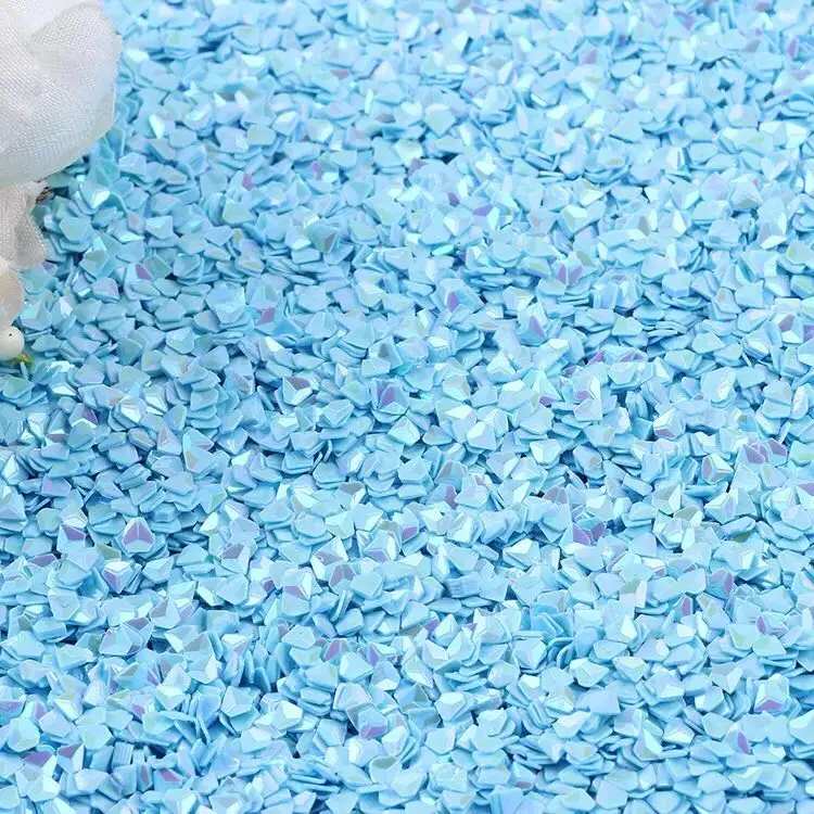AB Blue 10/20g Алмазная пилка для ногтей с блестками 3 мм ПВХ неупакованные Блестки для роспись на ногтях Маникюр швейная крафтовые украшения на свадьбу конфетти средства ухода за кожей Lentejuelas - Цвет: AB Blue