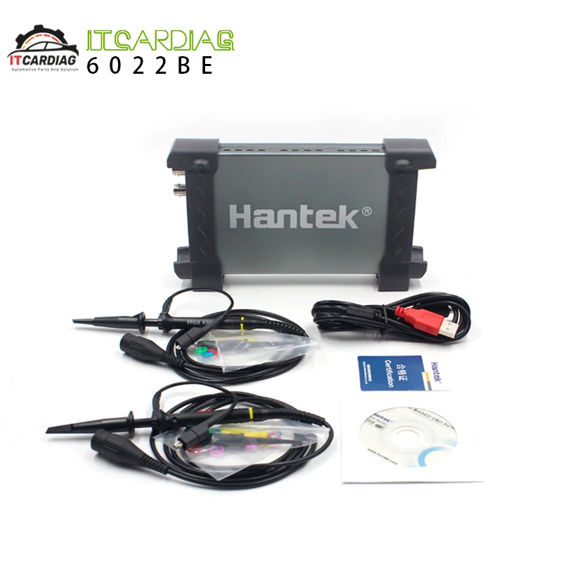 Hantek 6022BE ноутбук ПК USB цифровой осциллограф 2 канала 20 МГц Ручной портативный Авто Диагностика Osciloscope