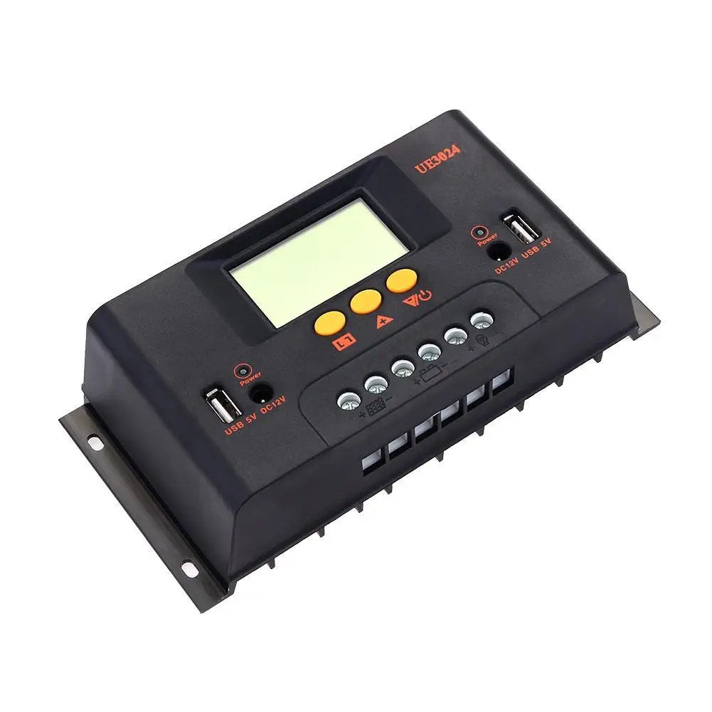 30A/50A/60A Солнечный контроллер 12 В 24 в 48 ЖК-дисплей USB 5 DC солнечная панель регулятор