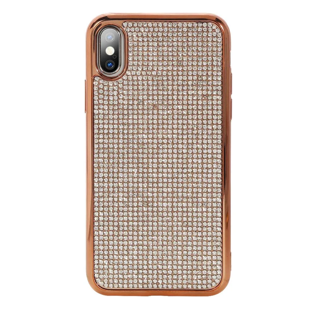 Чехол KISSCASE с гальваническим покрытием и бриллиантом для iPhone 7 Plus 8 X XR XS MAX чехлы из
