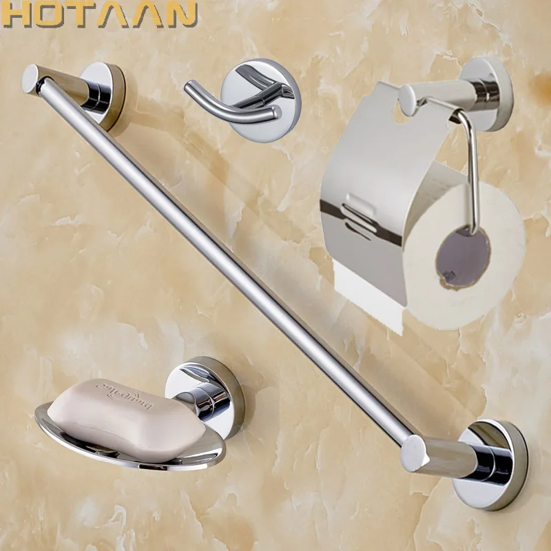 

New Free shipping,stainless steel Bathroom Accessories Set,Robe hook,Paper Holder,Towel Bar,bathroom sets, chrome HT-810900-B