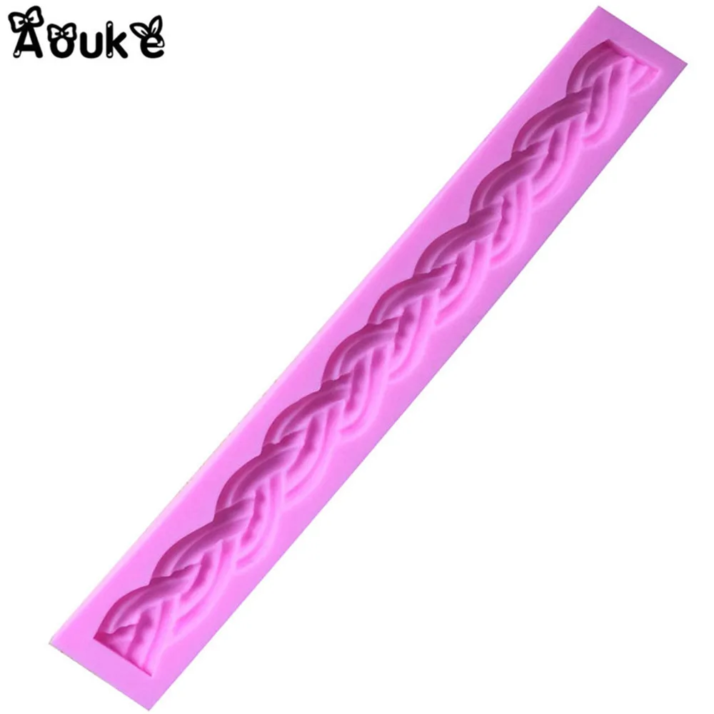 

Braided Edge Decoration Silicone Cake Mold Cookie Fondant Cake Decoration Tools Chocolate Molds DIY Kitchen Baking Accessories