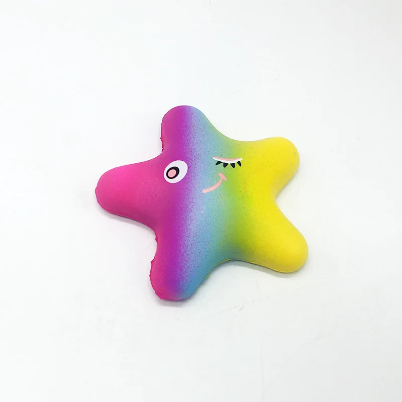 Kawaii мягкими замедлить рост звезды мягкие красочные Squish животных Большой Squeeze забавная игрушка-антистресс игрушечные лошадки для детей Рождественский подарок - Цвет: Фиолетовый