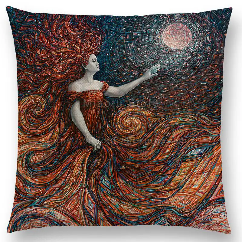 45X45CM Мексика Стиль абстрактные мифологическим персонажем чехлы Модные из хлопка