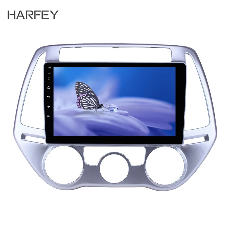 Harfey 9 дюймов Android 1 HD сенсорный экран GPS навигация радио для Hyundai i20 Руководство A/C 2012