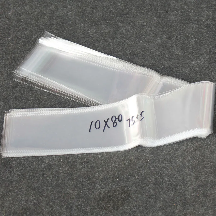 

Cling Film 200x Resealable Bopp/poly/ Cellophane Bags 10x80cm(75+5cm) Transparent Opp Gift Plastic Packaging Self Adhesive Seal