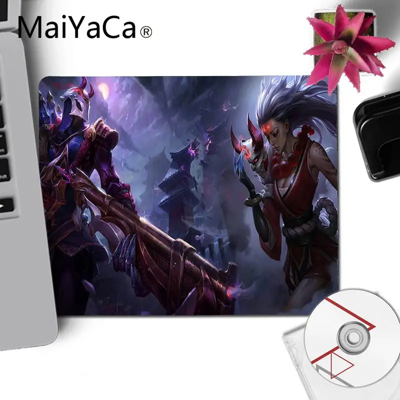 Красивое аниме MaiYaCa league of legend jhin небольшой коврик для мыши компьютерный