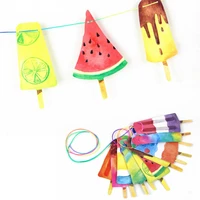 printable popsicle garland banner bunting ice pop ice cream summer party kids birthday party bbq decorations