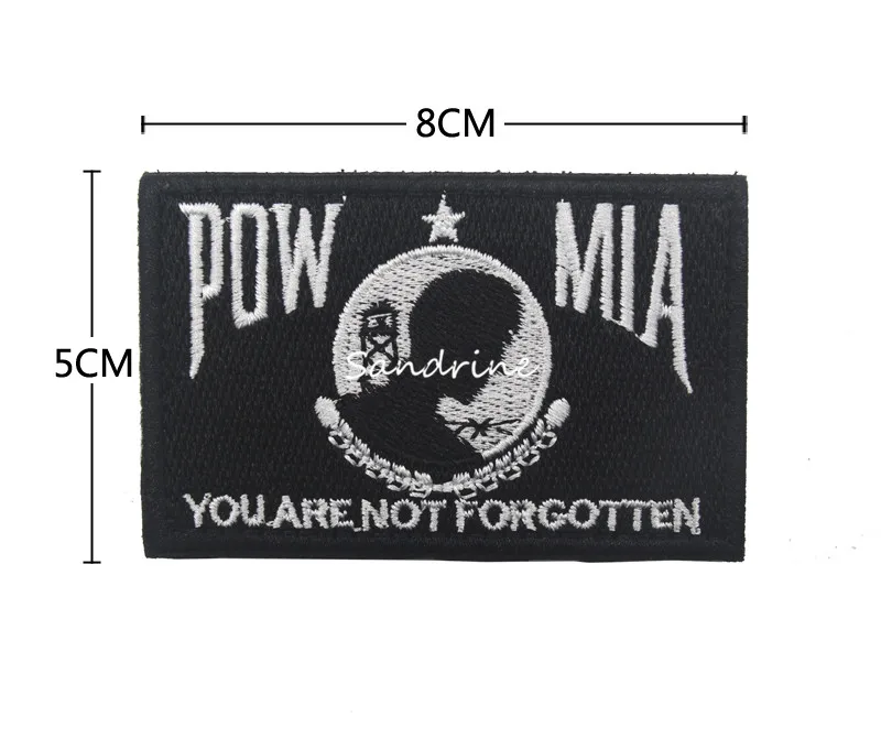 POW MIA военные армейские тактические нашивки с вышивкой и флагом США для одежды