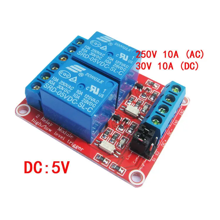 5 В модуль реле 2 канала с Оптрон высокий и низкий уровень запуска|module panel|module rfidmodule